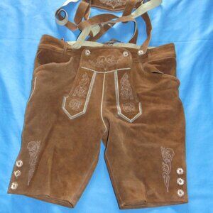 AUTHENTIC LEDERHOSEN  OKTOBERFEST GERMAN BAVARIAN  42 WAIST